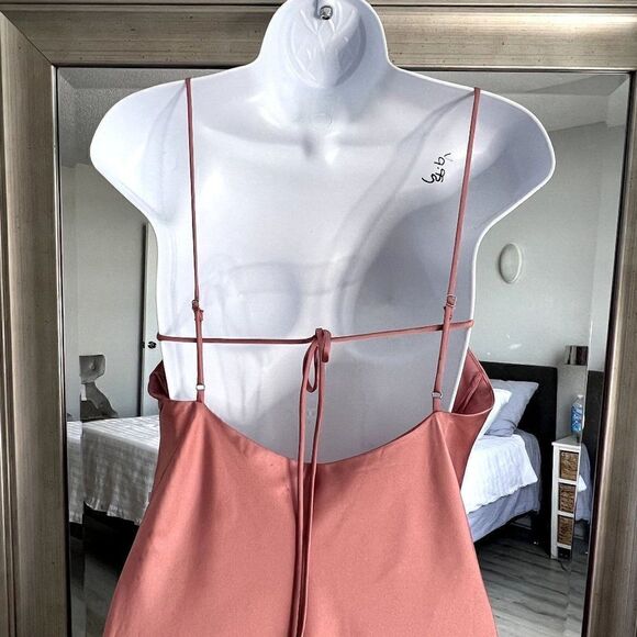 ASTR THE LABEL Cowl Slip Midi Dress Color Blush Size M - Picture 4 of 7
